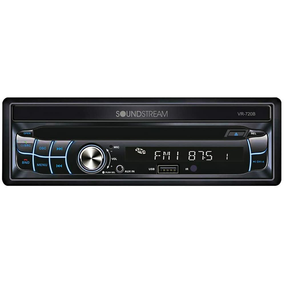 Soundstream VR-720B 7" Single-Din Motorized Flip Up Head Unit Digital 